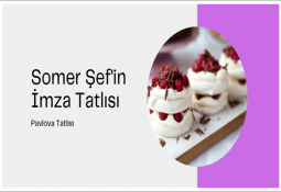 somer şef pavlova tatlısı